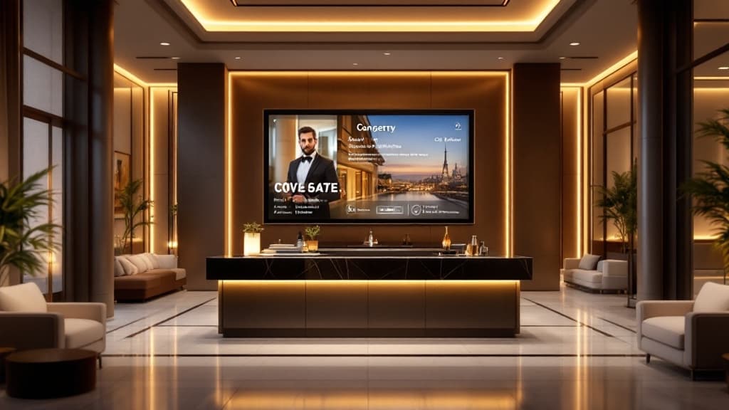 Hotel lobby screen